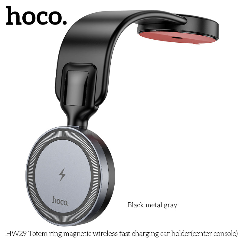 HOCO HW29 | Totem ring magnetic wireless 15W fast charging car holder HOCO HW29 | Totem ring magnetic wireless 15W fast charging car holder